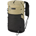 Gossamer Gear Grit 28L Fastpack in tan/badlands colorway, angled front studio view