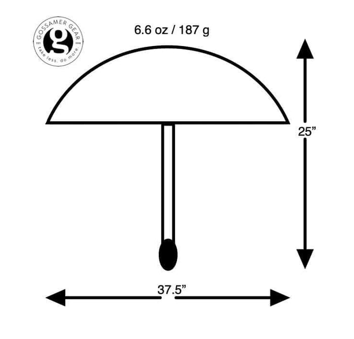 GOSSAMER GEAR Lightrek Hiking (Chrome) Umbrella