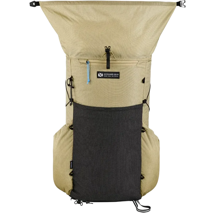 Gossamer Gear Skala 38L in tan/badlands colorway – opposite side profile with frame stay and hip pocket