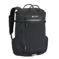 Gossamer Gear Vagabond Jet V2 in black, front-on studio view with logo and side pockets