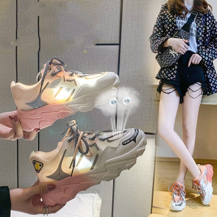 Gradient Rainbow Platform Daddy Shoes Women - Livefree