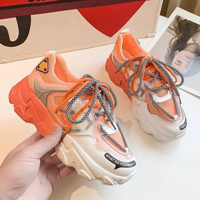 Gradient Rainbow Platform Daddy Shoes Women - Livefree