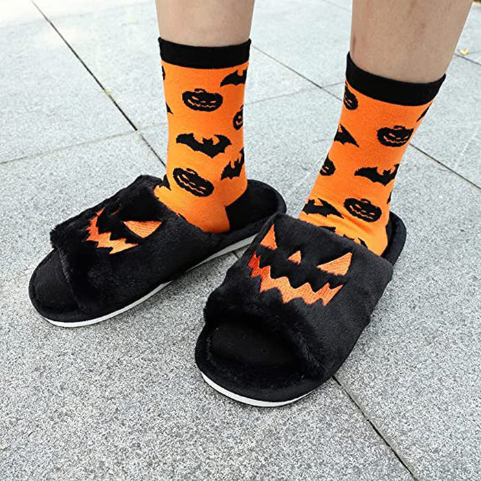 Halloween Shoes Winter Cute Warm Home Slippers Women - Livefree
