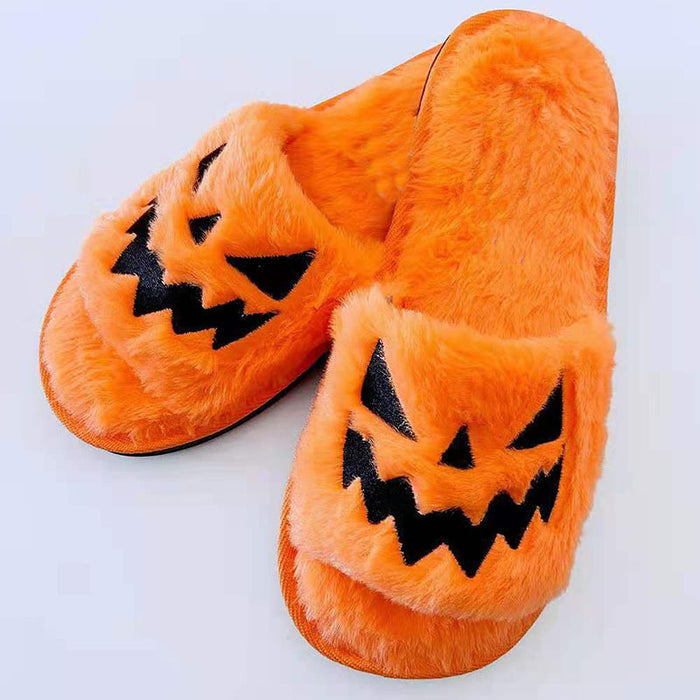 Halloween Shoes Winter Cute Warm Home Slippers Women - Livefree