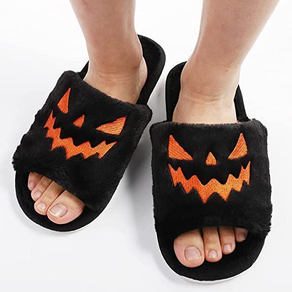 Halloween Shoes Winter Cute Warm Home Slippers Women - Livefree