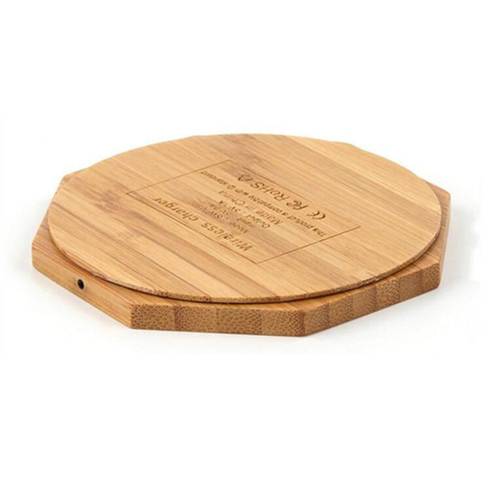 Heart Shape Wood Bamboo Qi Wireless Charger Desktop Charging Pad For iPhone - Livefree