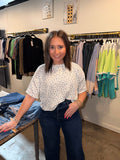 Henley Floral Top