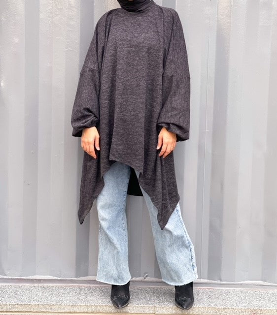 High low wool pullover. - Livefree