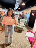 High Rise Distressed Light Wash Jean