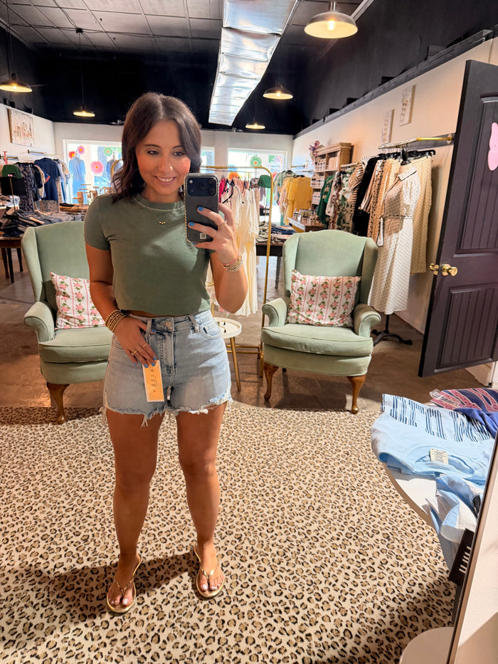 High Rise Everyday Distressed Short