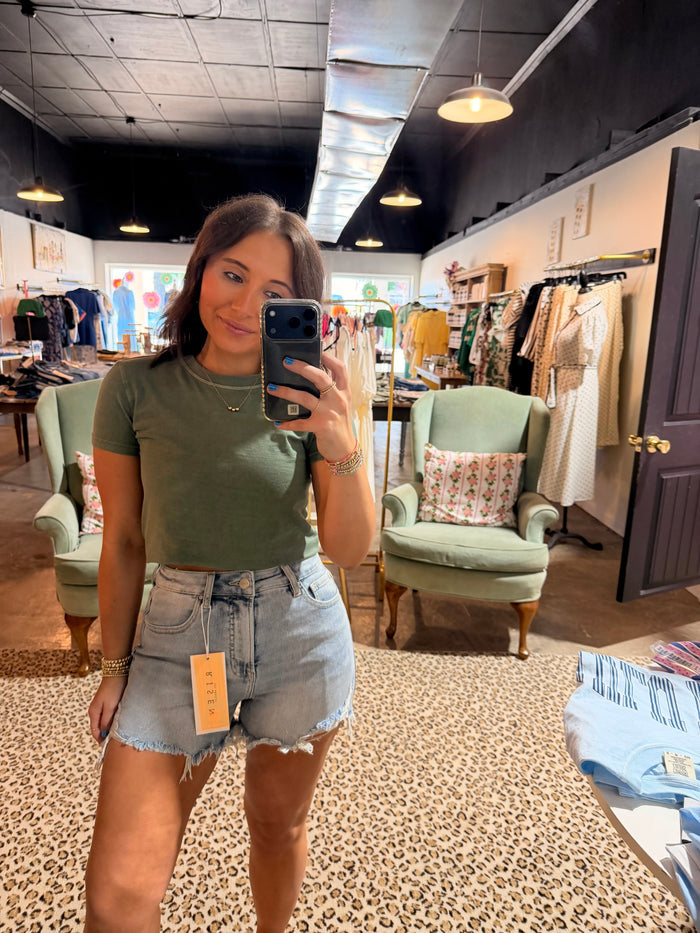 High Rise Everyday Distressed Short