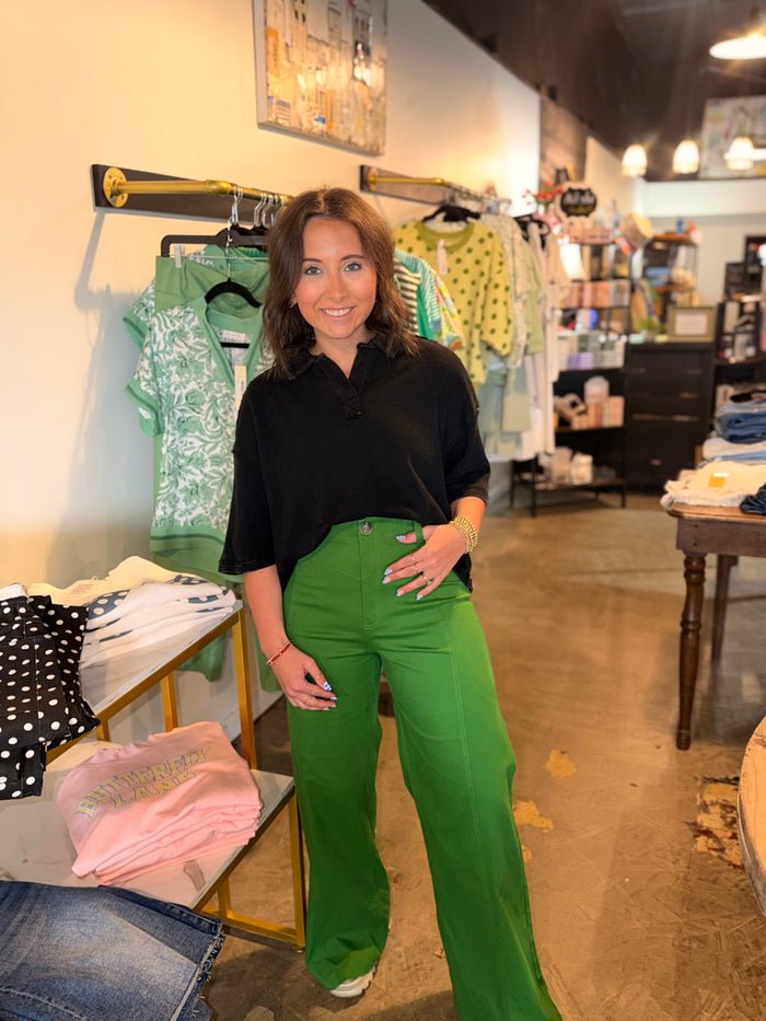 High Rise Yoke Stretch Pant