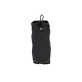 Hyperlite Mountain Gear Bottle Pocket in black grid Dyneema, front view with drawcord top