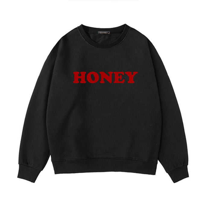 Honey Print Hoodies Winter Women - Livefree