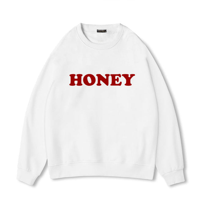 Honey Print Hoodies Winter Women - Livefree