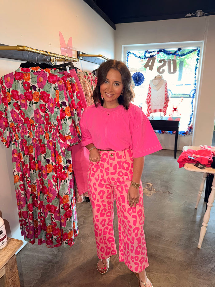 Hot Pink Leopard Pants