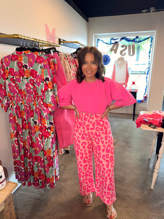 Hot Pink Leopard Pants