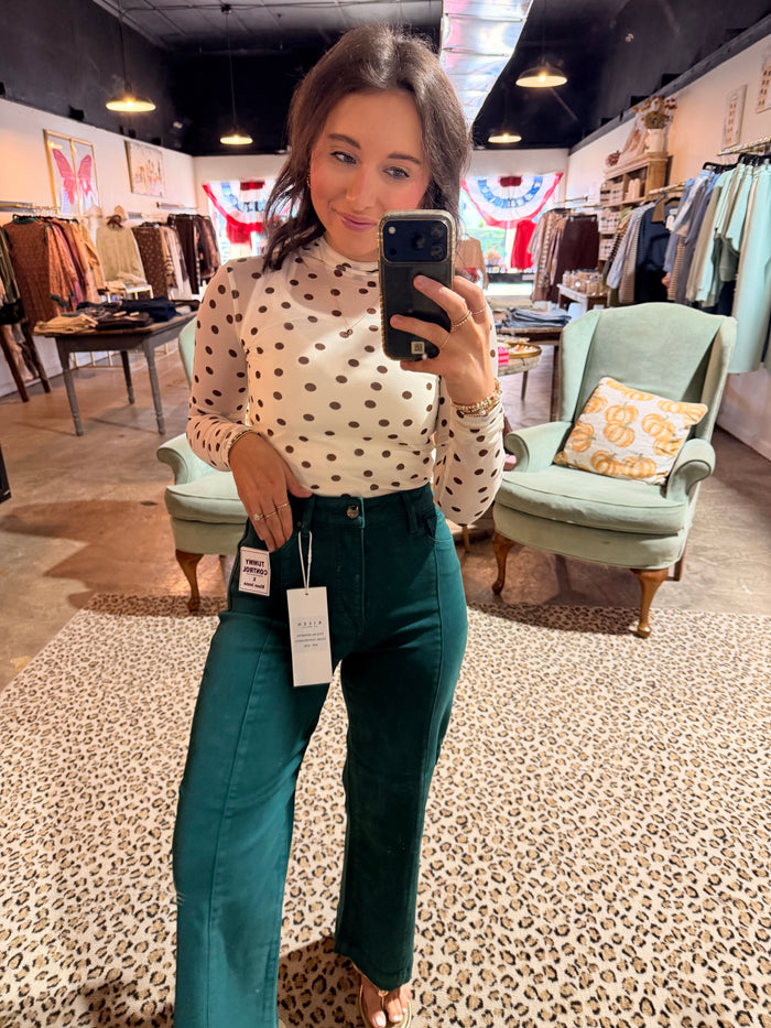 Hunter Green Wide Jean