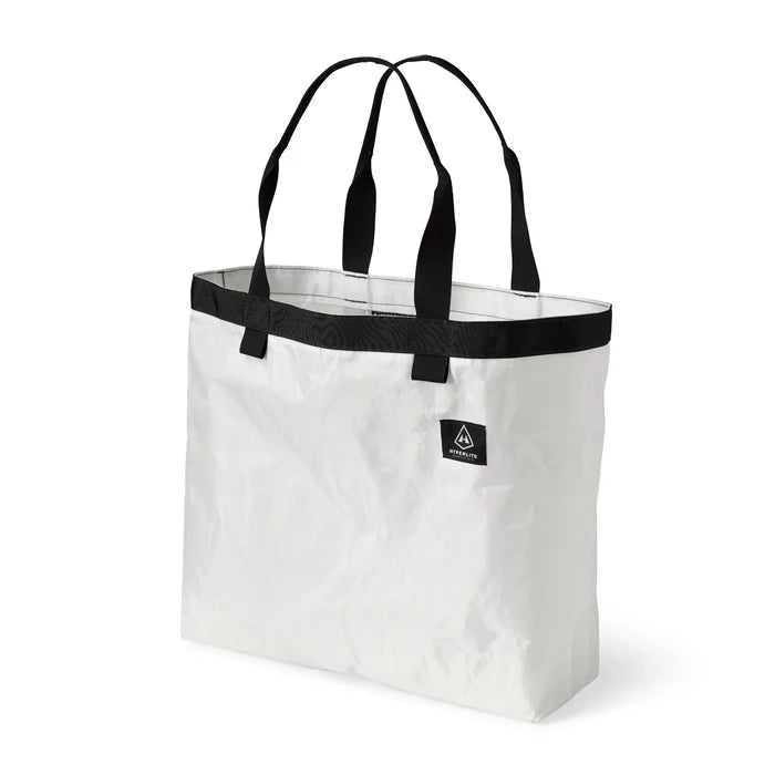 Hyperlite Mountain Gear G.O.A.T. Tote 30L in white – angled studio view