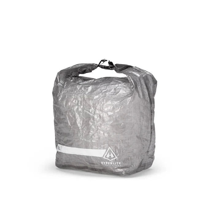 Hyperlite Mountain Gear Roll-Top Food Bag Kit 10L, rolled and buckled shut