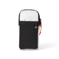 Hyperlite Mountain Gear Shoulder pocket in white with black grid front and red zip pull, front view