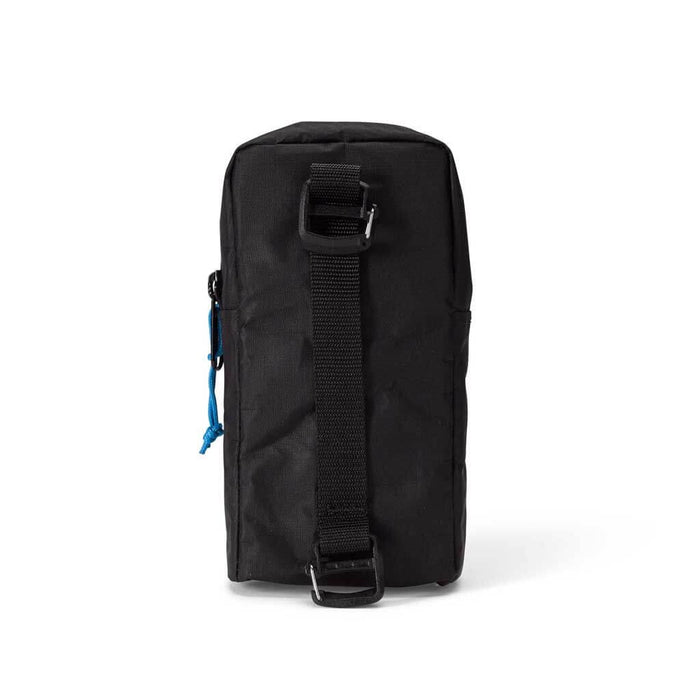 Hyperlite Mountain Gear Shoulder pocket in black – back view with webbing attachment strap