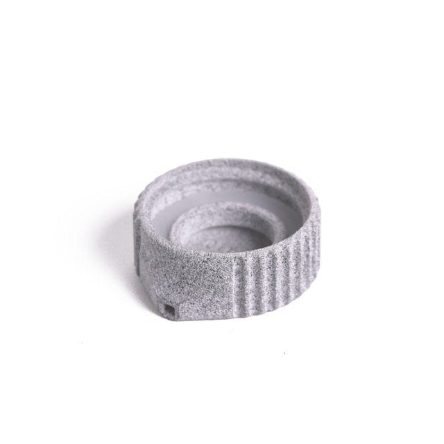 Igneous Bottle Cap Bidet – grey cap showing the threaded underside