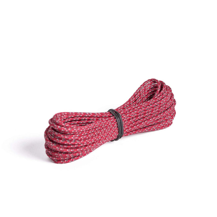Igneous Reflective Cord – red cord in a coiled hank, studio view
