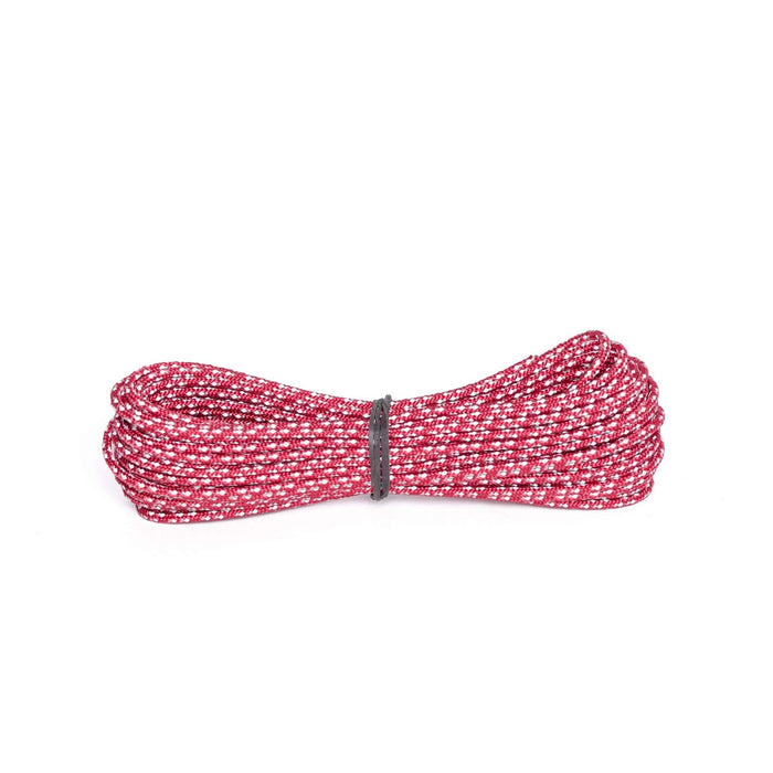 Igneous Reflective Cord – red cord hank, side studio view