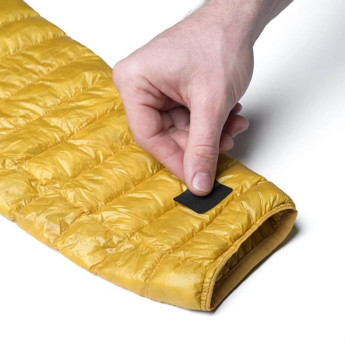 Igneous Threadlock Patch – applying a patch to a down quilt