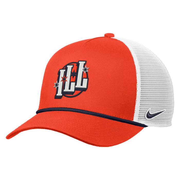 Illini "ILL" Nike Orange Snapback Rope Hat