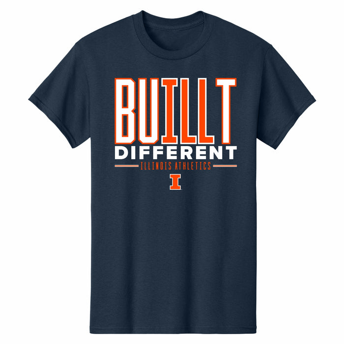 Illinois Athletics T-Shirt Navy "BuILLt" Different