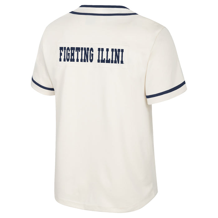 Illinois Baseball Jersey Men's White/Navy Script