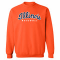 Illinois Baseball Orange Script Sweatshirt