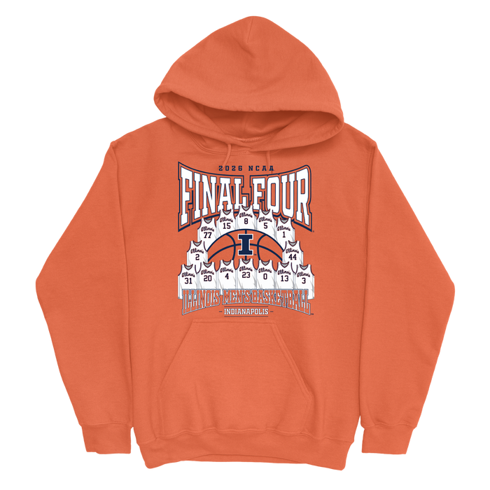 Illinois Basketball 2026 Final Four Jersey Roster Hoodie