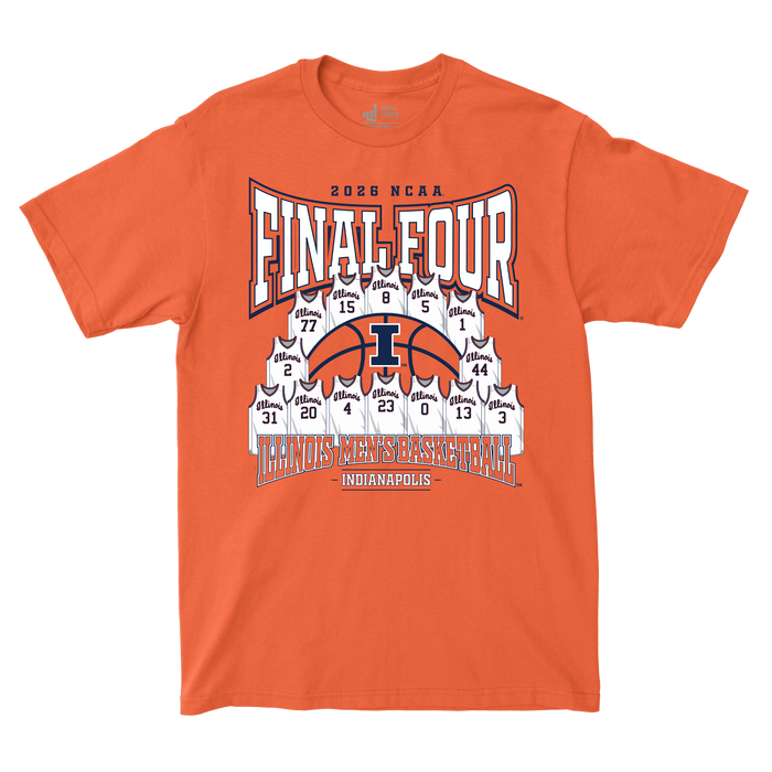 Illinois Basketball 2026 Final Four Jersey Roster Kids Tee