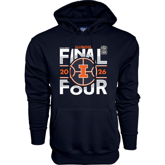 Illinois Basketball 2026 Final Four Navy Court Hoodie