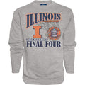 Illinois Basketball 2026 Final Four Retro Style Grey Sweatshirt