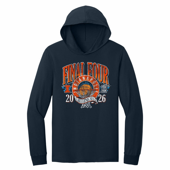 Illinois Basketball Final Four Indy Long-Sleeve Hooded Tee
