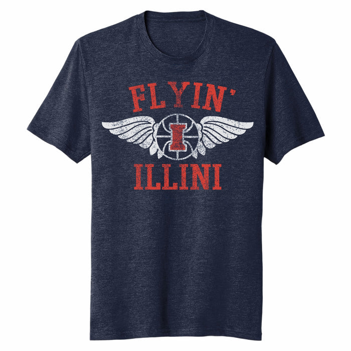 Illinois Basketball Flyin' Illini Shirt/Bobblehead Bundle