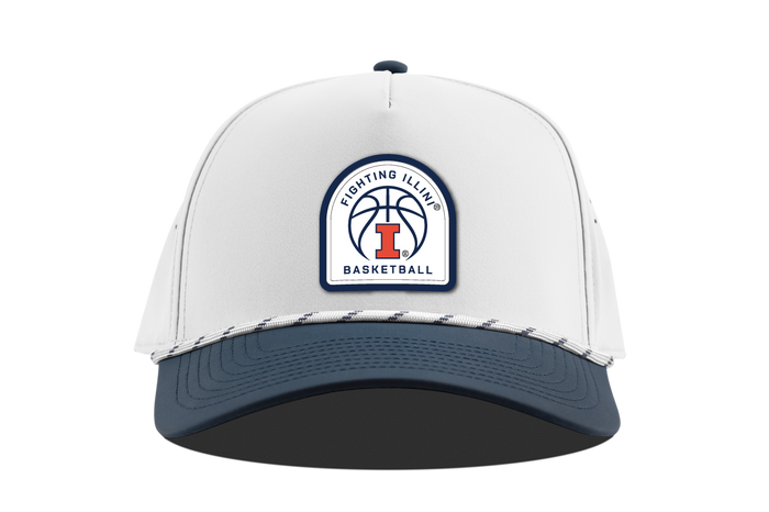 Illinois Basketball Hat Two-Tone Navy/White Patch