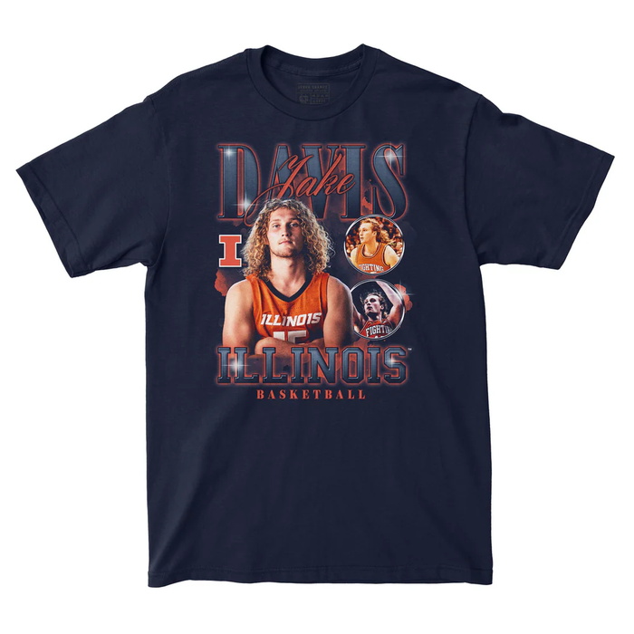Illinois Basketball Jake Davis NIL T-Shirt