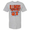 Illinois Basketball Retro Hoop Script T-Shirt