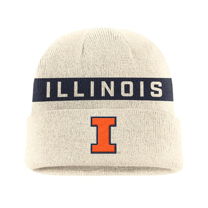 Illinois Beanie Nike Tan Knit Block I