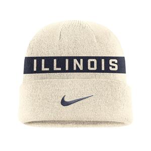 Illinois Beanie Nike Tan Knit Block I