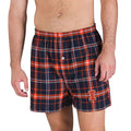 Illinois Boxers Men's Orange/Blue Plaid Flannel
