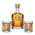 Illinois Capitol Decanter 2 Rocks Glass set