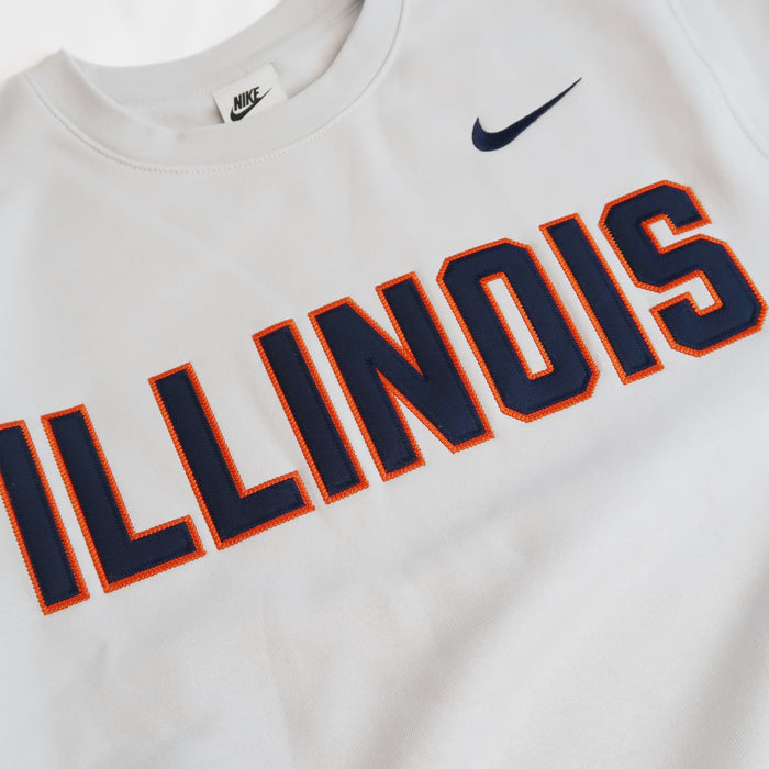 Illinois Nike Club Fleece Twill Crewneck