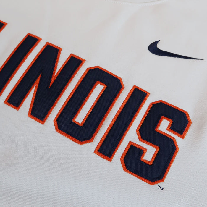 Illinois Nike Club Fleece Twill Crewneck