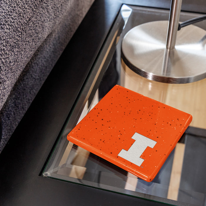 Illinois Coaster Orange Speckled Block I